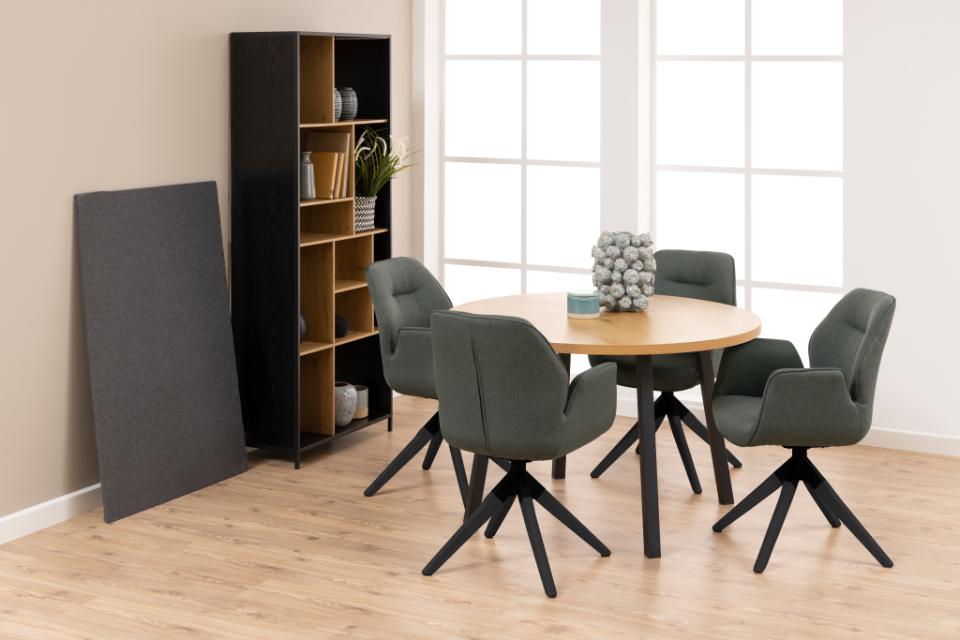 Sedia 'Bjuv' - Grigio scuro/Nero