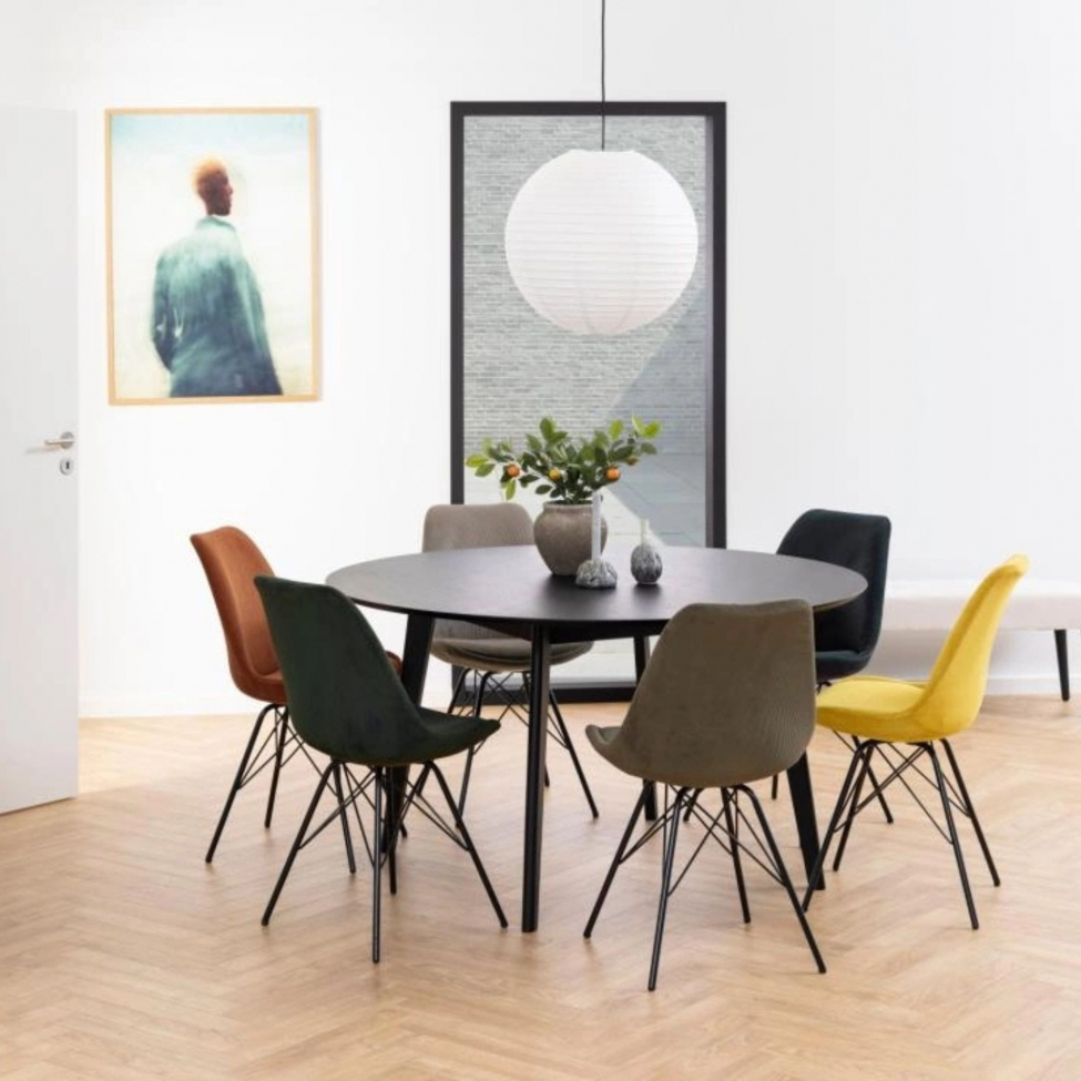 Sedia 'Eris' - Verde scuro/Nero