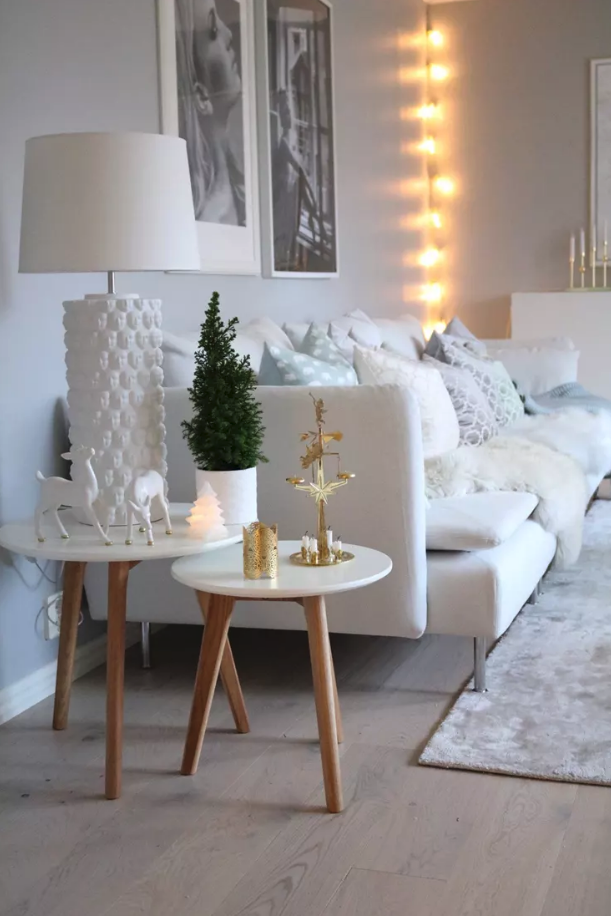 Tavolino da caffè 'Lycke' 2 pezzi - Bianca