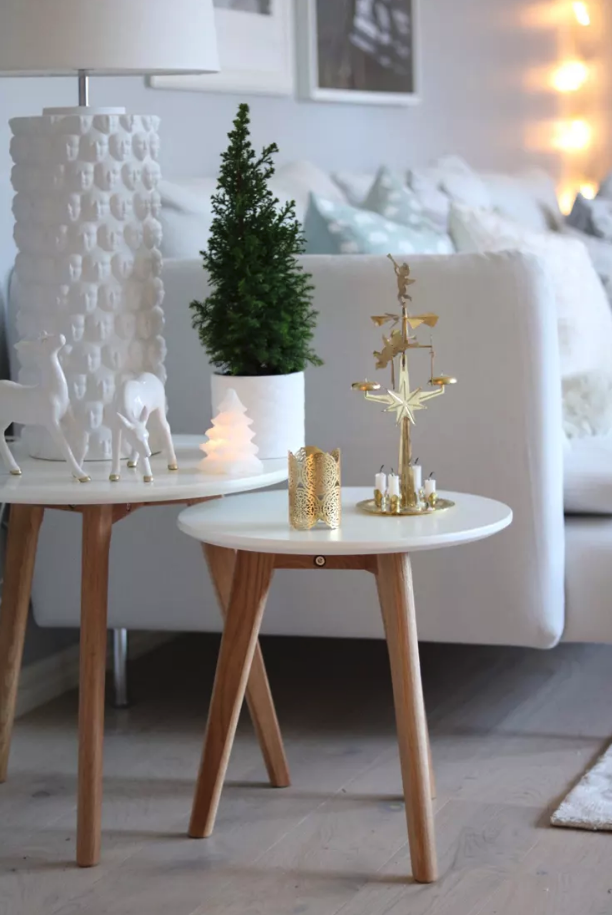 Tavolino da caffè 'Lycke' 2 pezzi - Bianca