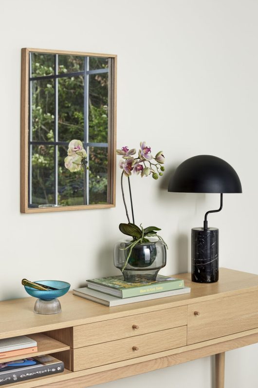 Lampada da tavolo 'Marble' - Nero/Marmo