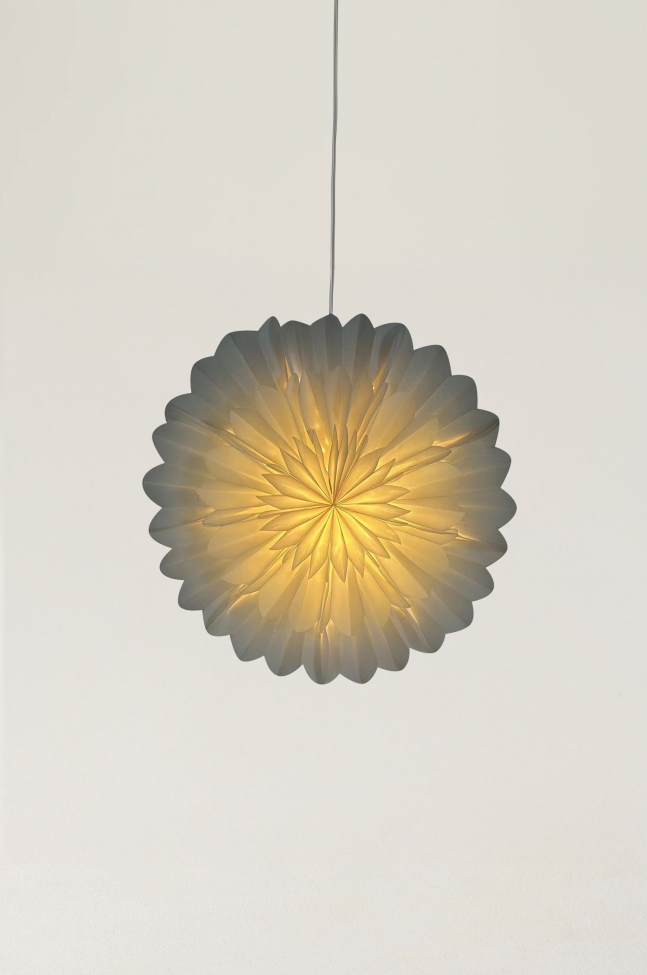 Stella dell'Avvento 'Lotus' 45cm - Bianca