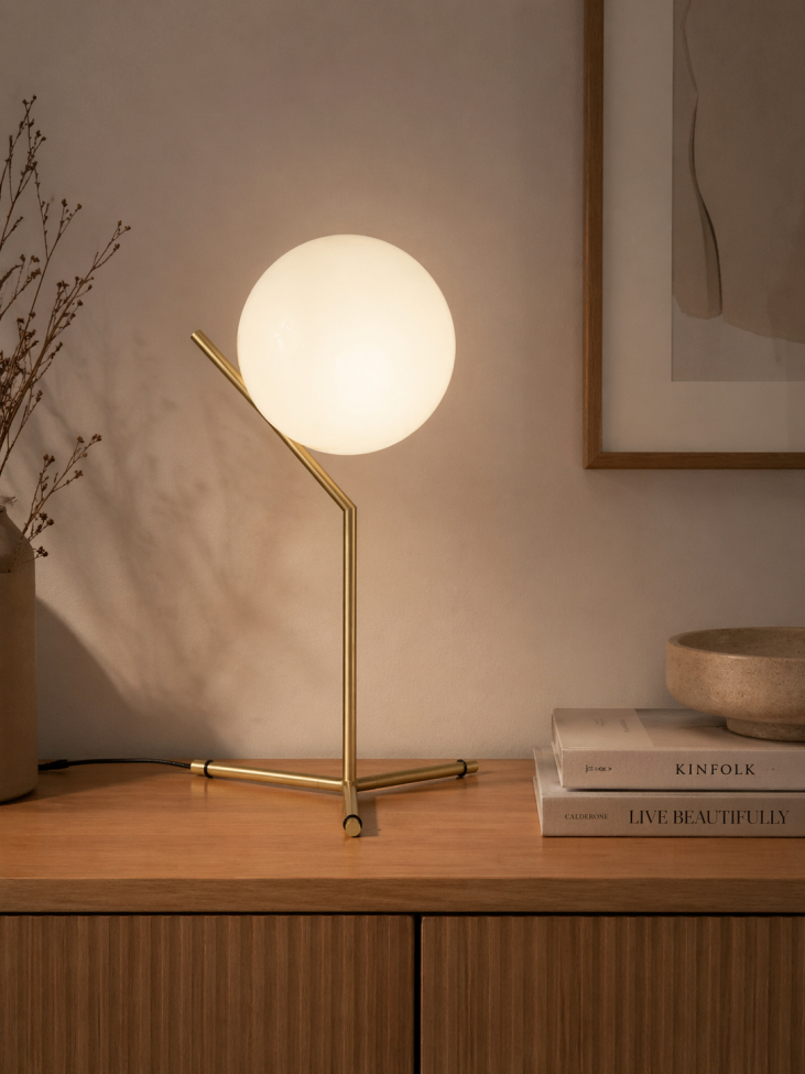 Lampada da tavolo 'Satin' L - Ottone