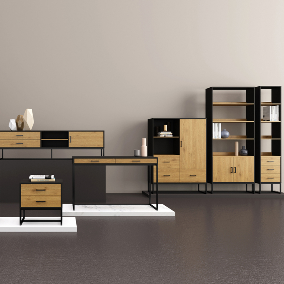 Armadio 'Amster' - Rovere/Nero