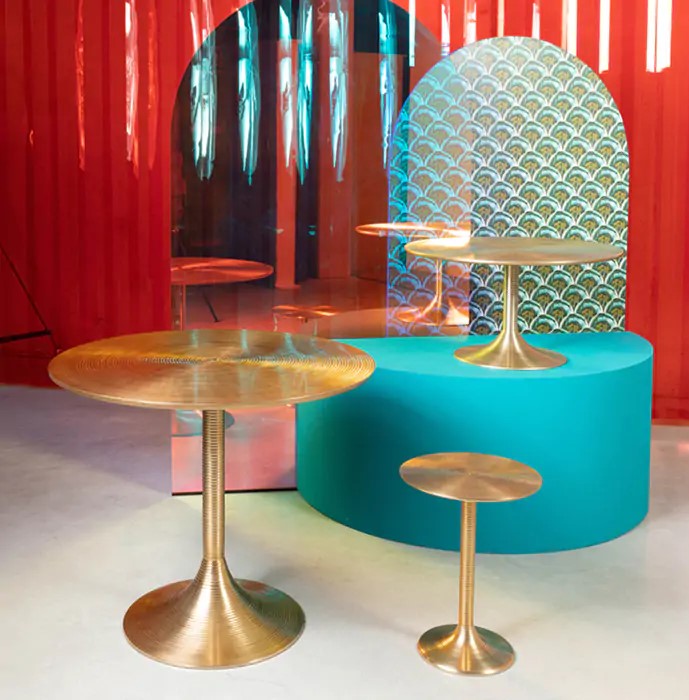 Tavolo da pranzo 'Hypnotising' Rotondo 92cm - Oro