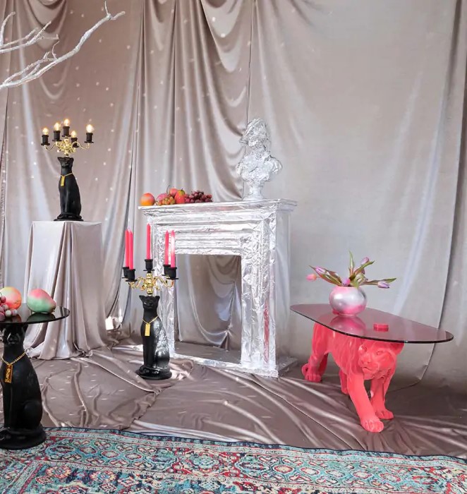 Tavolino 'Dope as hell' - Rosa