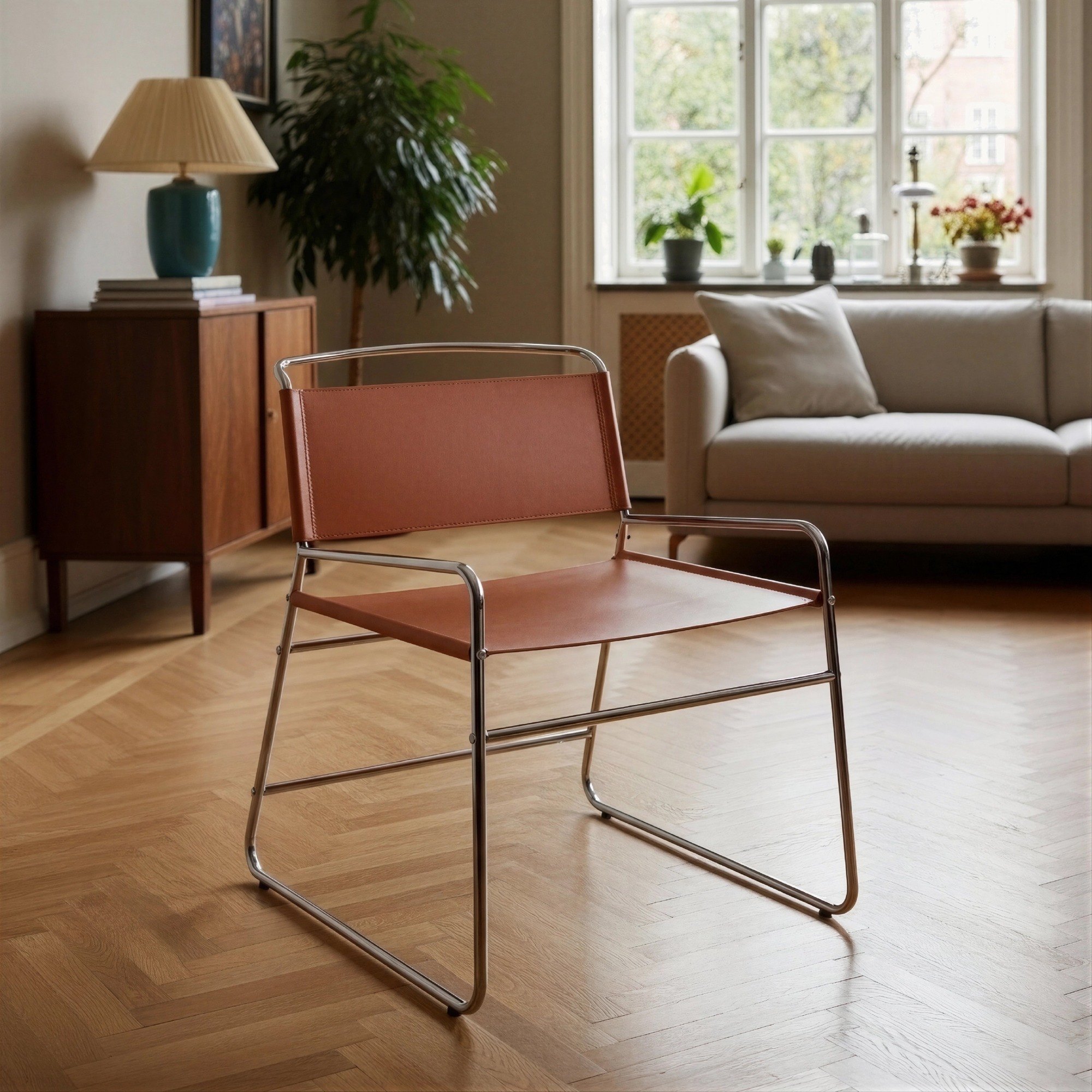 Sedia 'Lucca' - Marrone