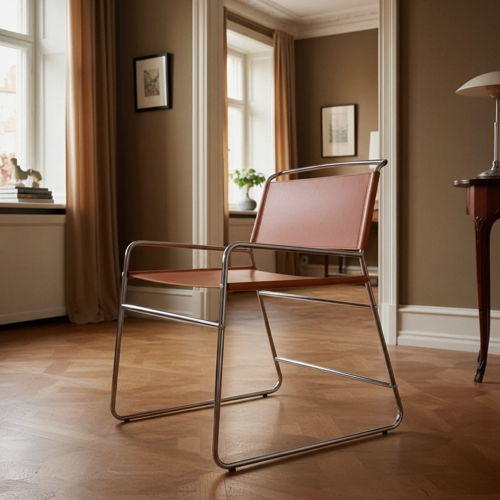 Sedia 'Lucca' - Marrone