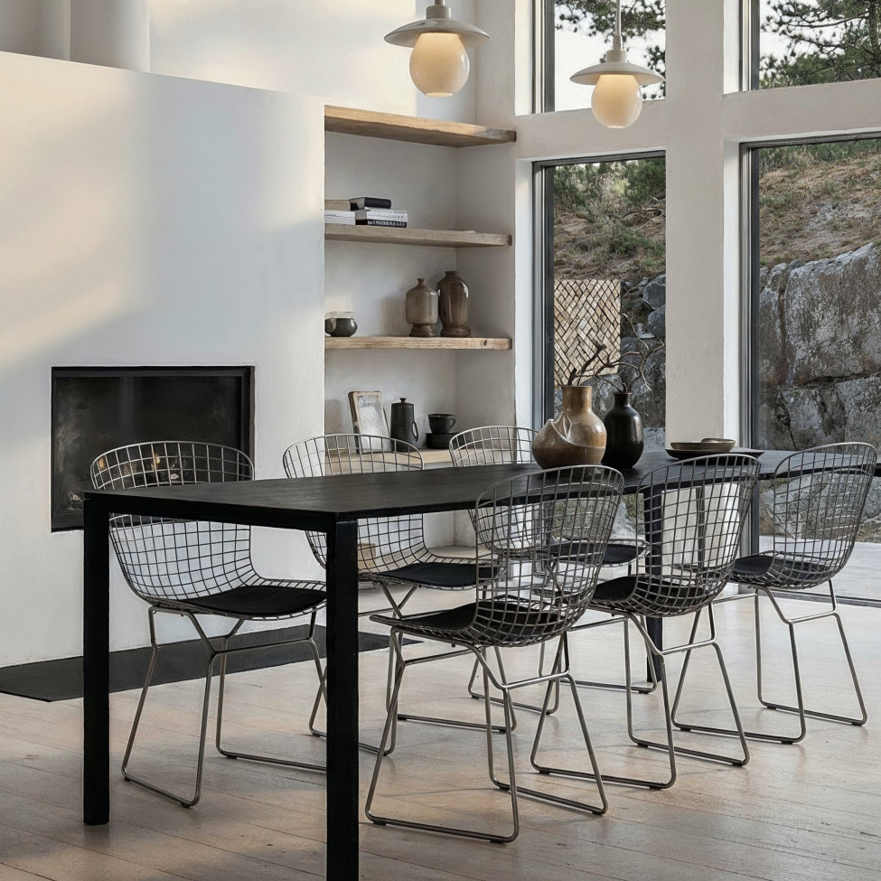 Sedia 'Bertoia' - Argento/Grigio