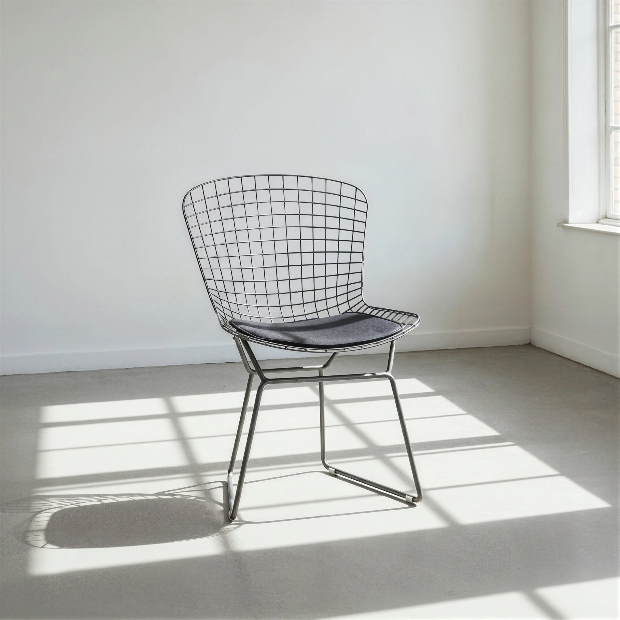 Sedia 'Bertoia' - Argento/Grigio
