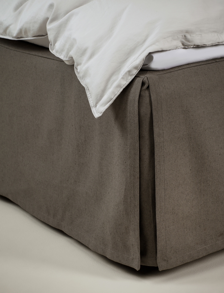 Gonna per letto 'Weeknight' 120x220x42 - Grigio scuro