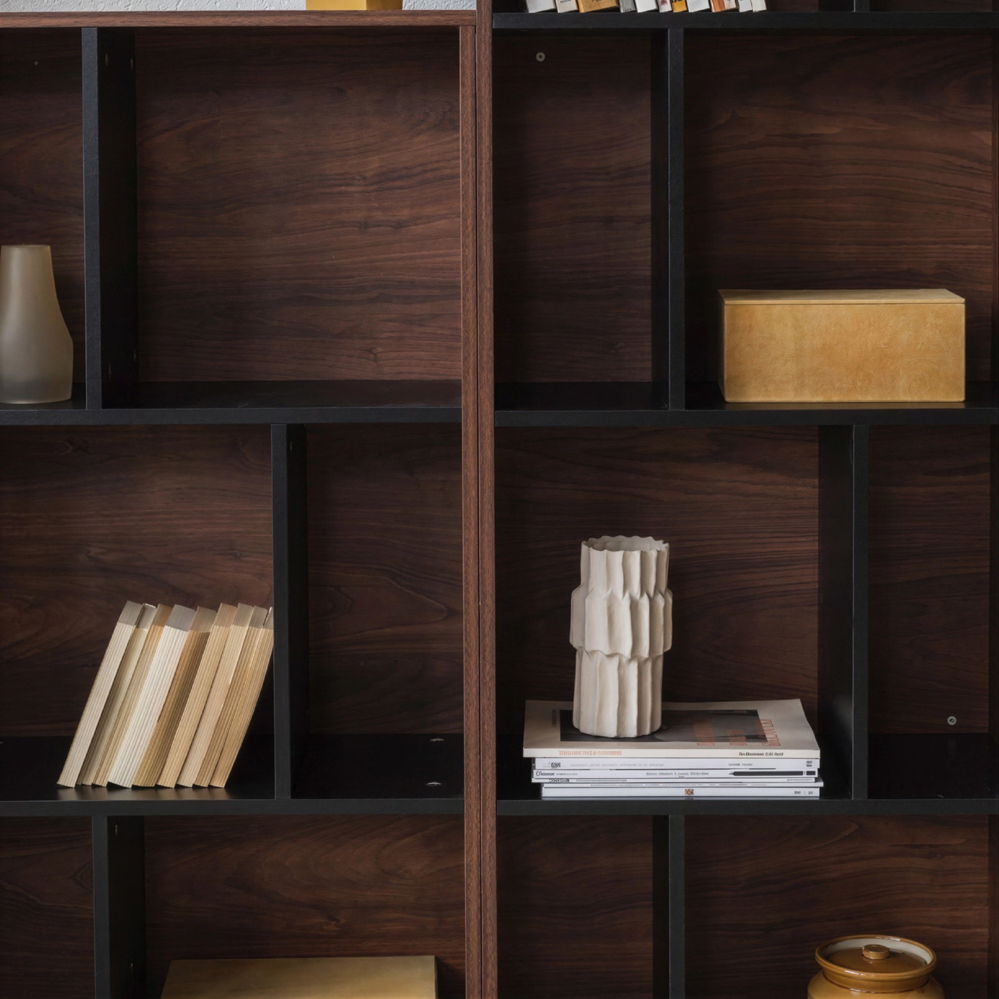 Libreria 'Colin' 60x129 - Noce/Nero