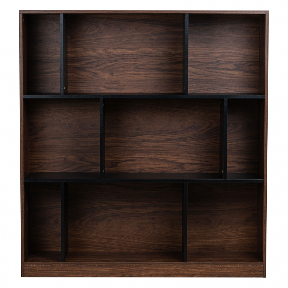 Libreria 'Colin' 118x129 - Noce/Nero