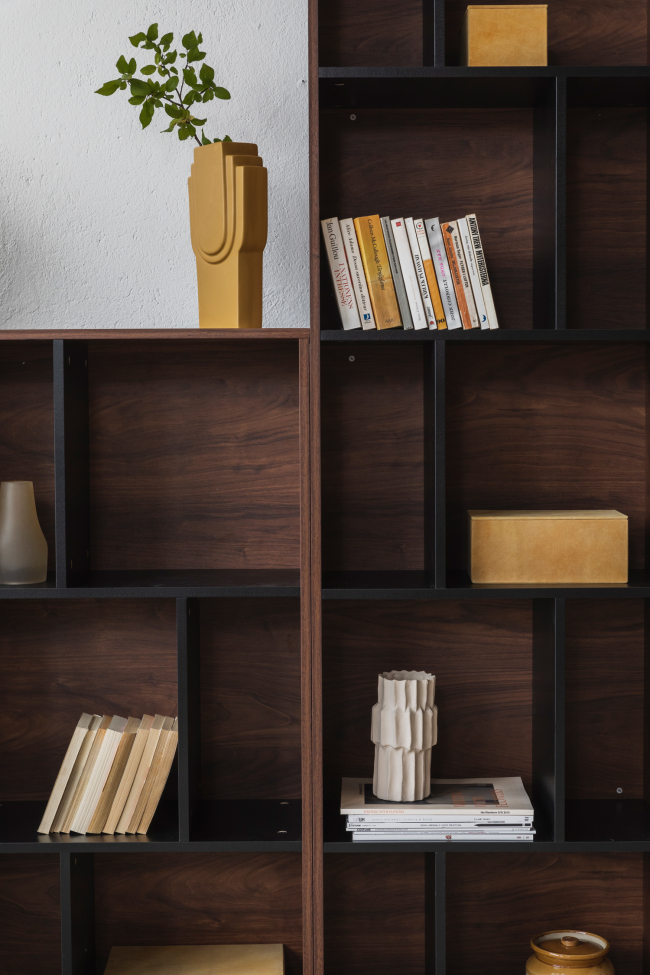 Libreria 'Colin' 60x210 - Noce/Nero