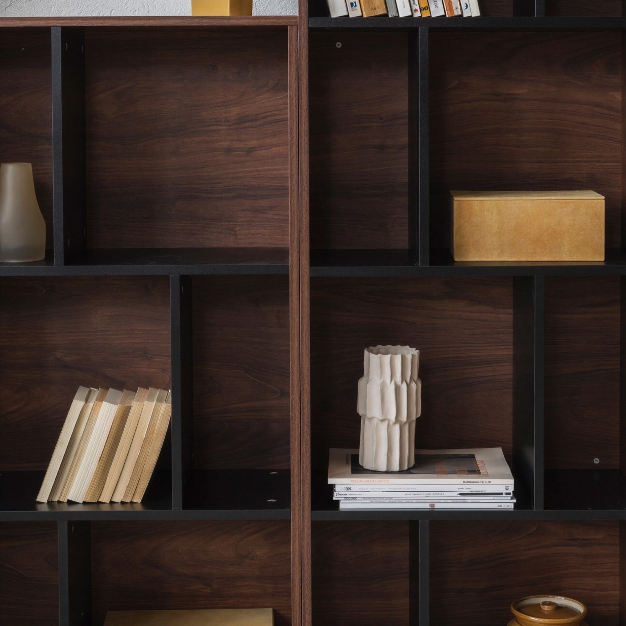 Libreria 'Colin' 60x210 - Noce/Nero