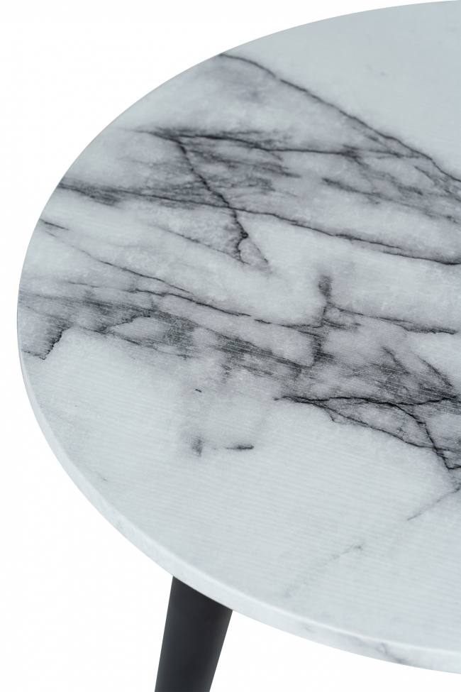 Tavolino da caffè 'Marbleous' - Bianco/Nero