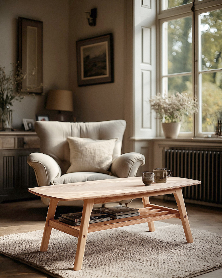 Tavolino da caffè 'Créme' - Naturale