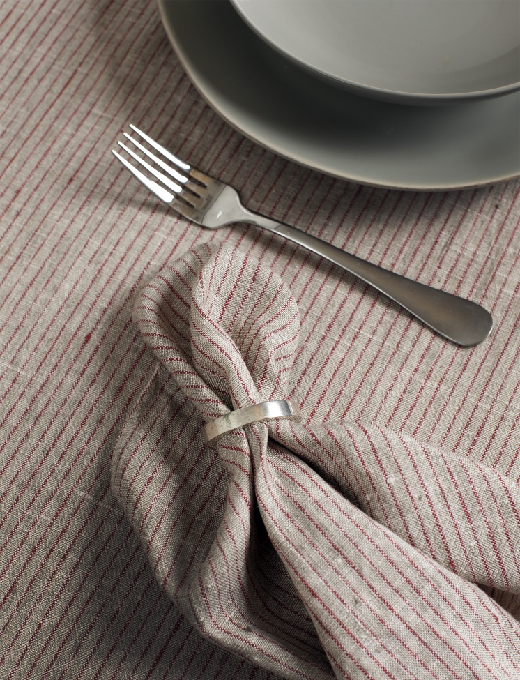 Servietta 'Linus' 45x45 - Rosso/Nero