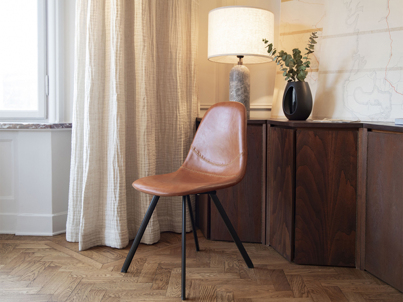 Sedia 'Carrie' - Cognac