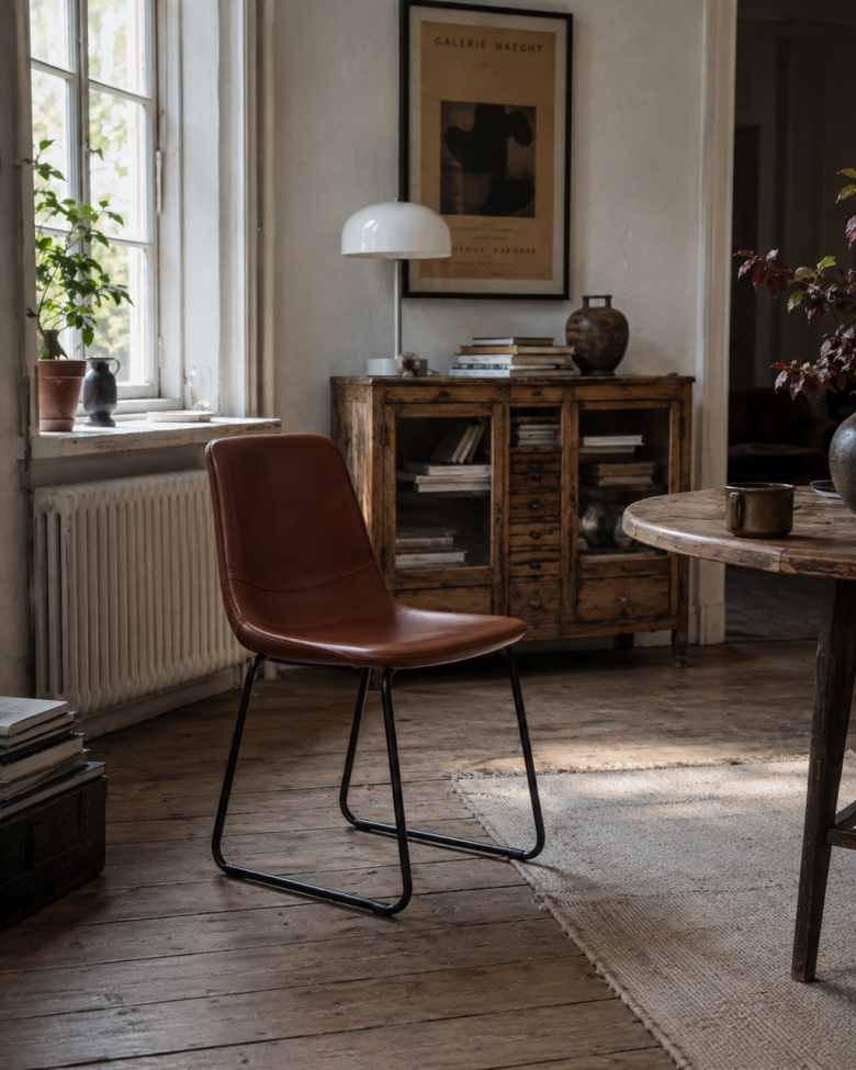 Sedia 'Retro' - Marrone