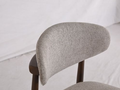 Sgabello da bar 'Milo' - Noce/Grigio