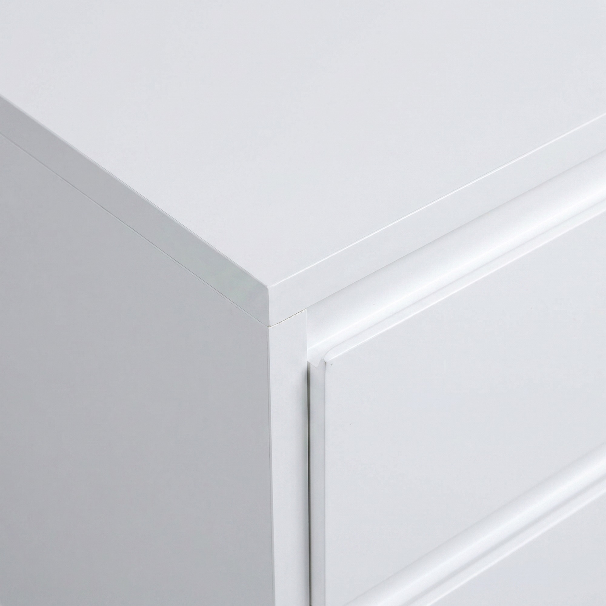 Comodino 'Elle' - Bianco/Ottone