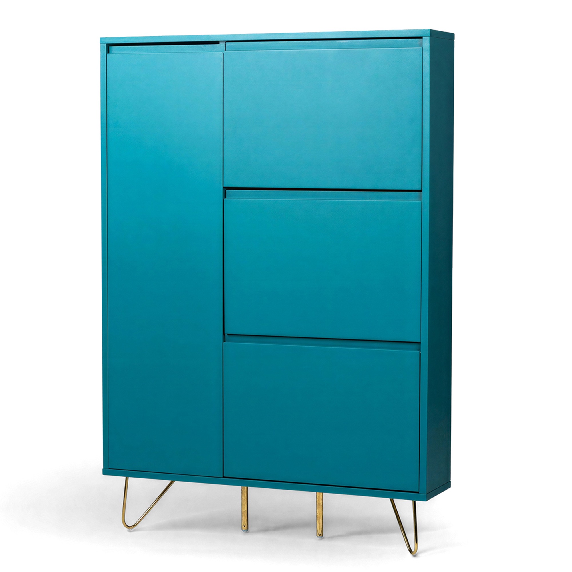 Scarpiera 'Elle' - Turchese/Ottone