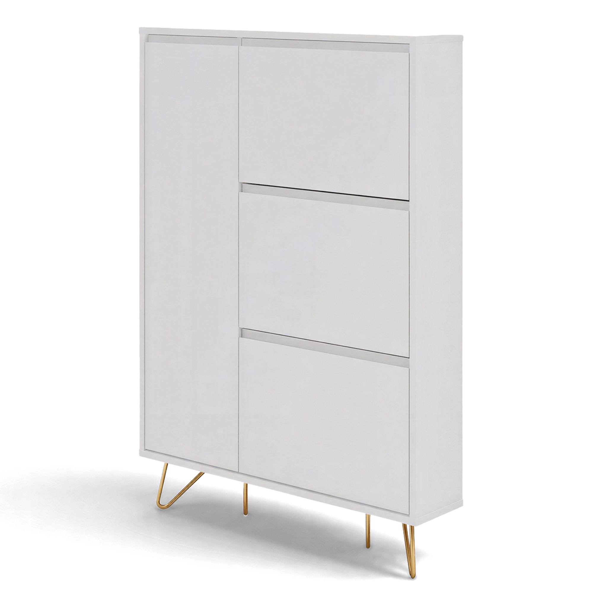 Scarpiera 'Elle' - Bianco/Ottone