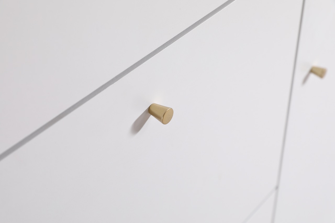 Scarpiera 'Elle' - Bianco/Ottone