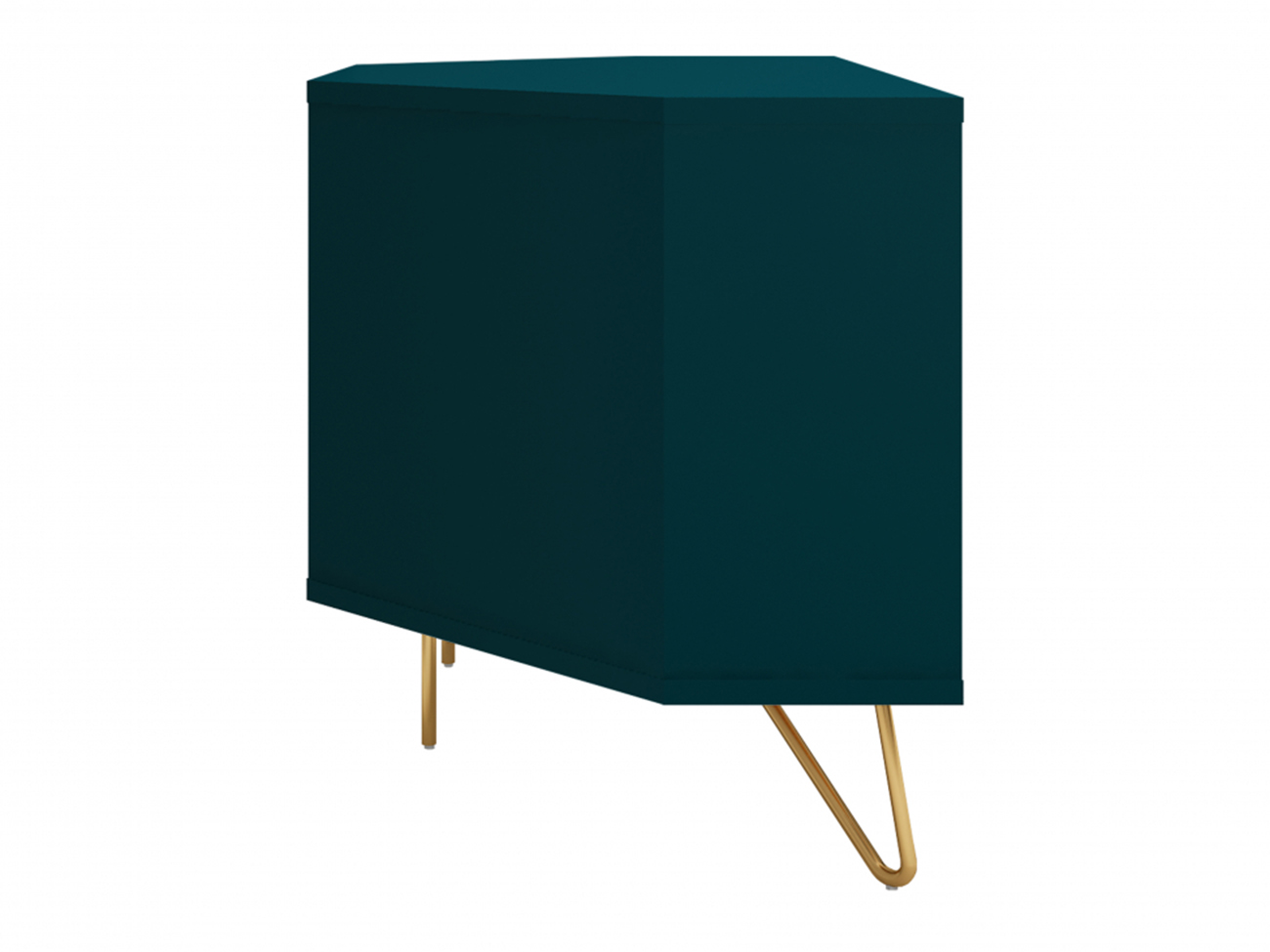 Mobile TV 'Elle' per angolo - Turchese/Ottone