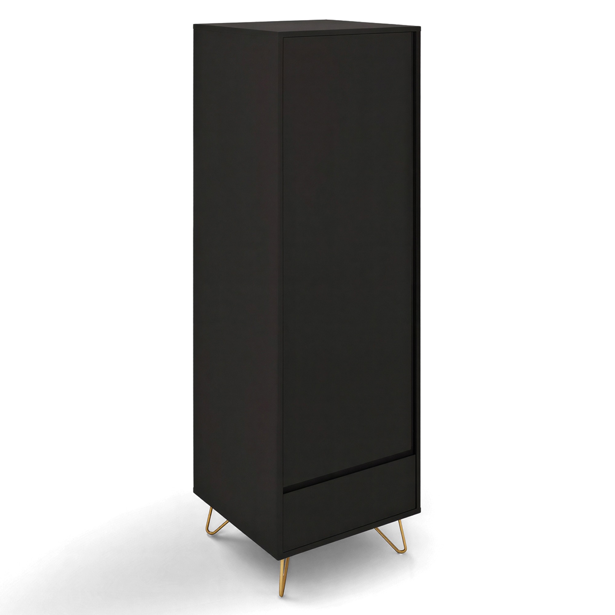 Armadio 'Elle' - Nero/Ottone