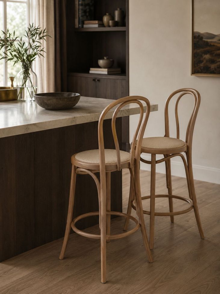 Sgabello da bar 'Bistro' - Naturale/Rattan
