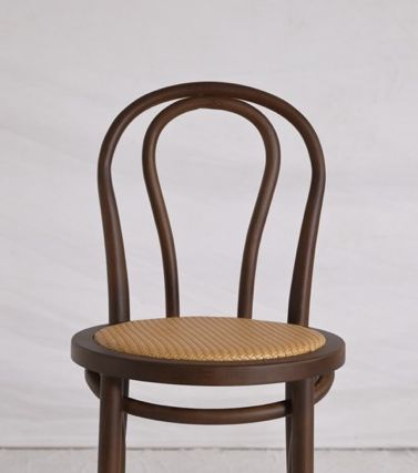 Sgabello da bar 'Bistro' - Noce/Rattan