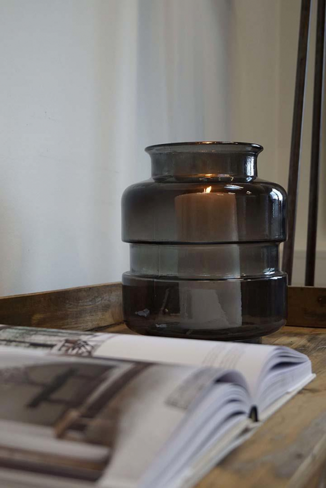 Vaso di vetro 'Noel' - Grigio