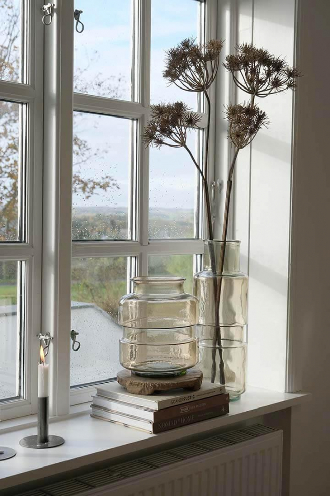 Vaso di vetro 'Noel' - Beige