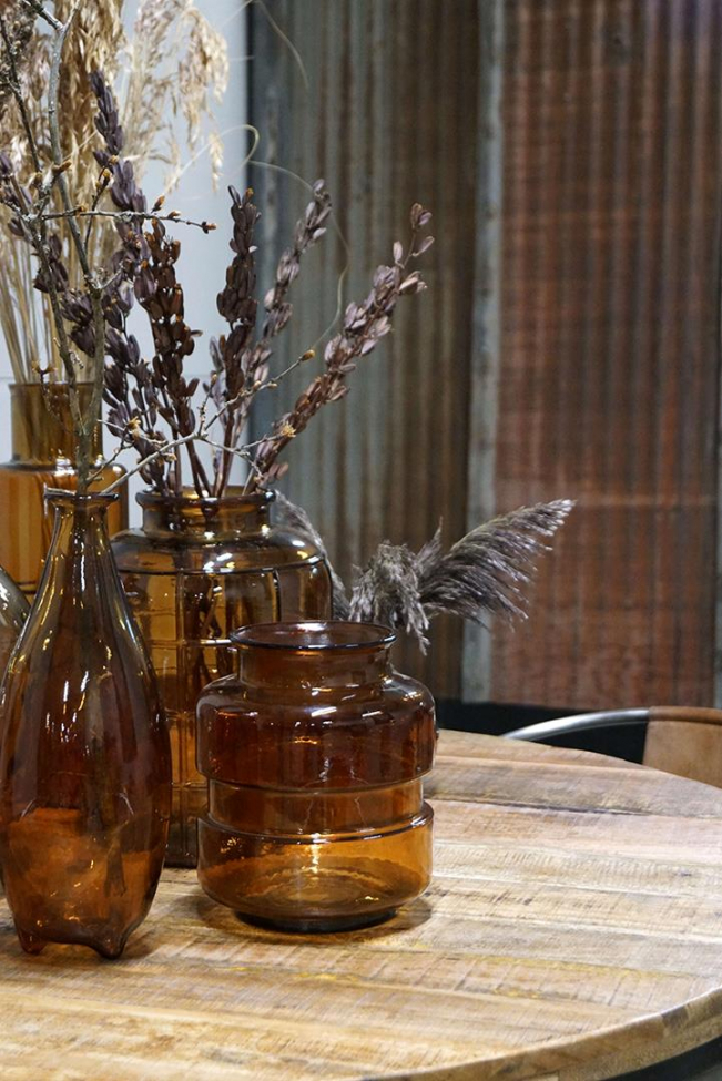 Vaso di vetro 'Noel' - Ambra scura