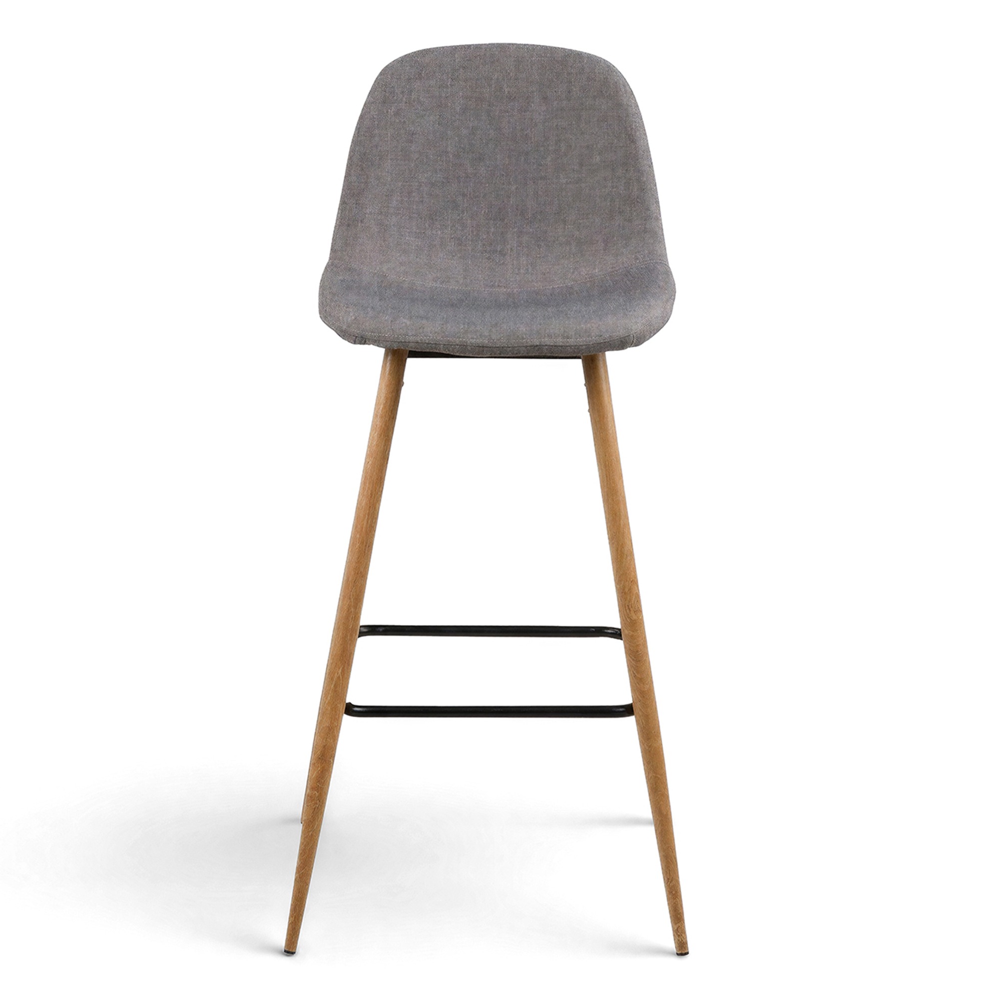 Sgabello 'Soller' - Naturale/Grigio chiaro
