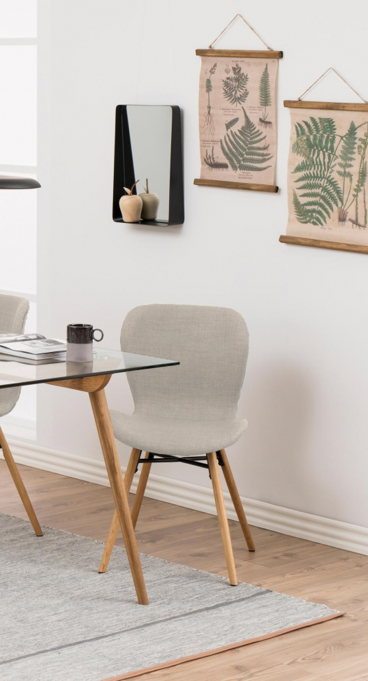 Sedia 'Böda' - Beige/Naturale