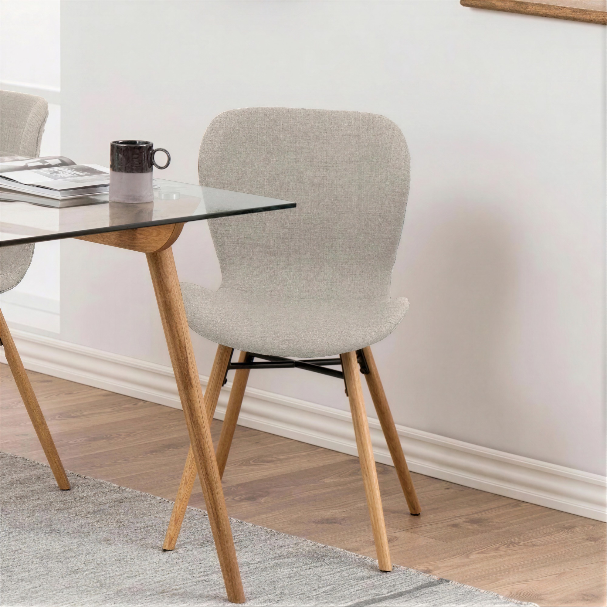 Sedia 'Böda' - Beige/Naturale