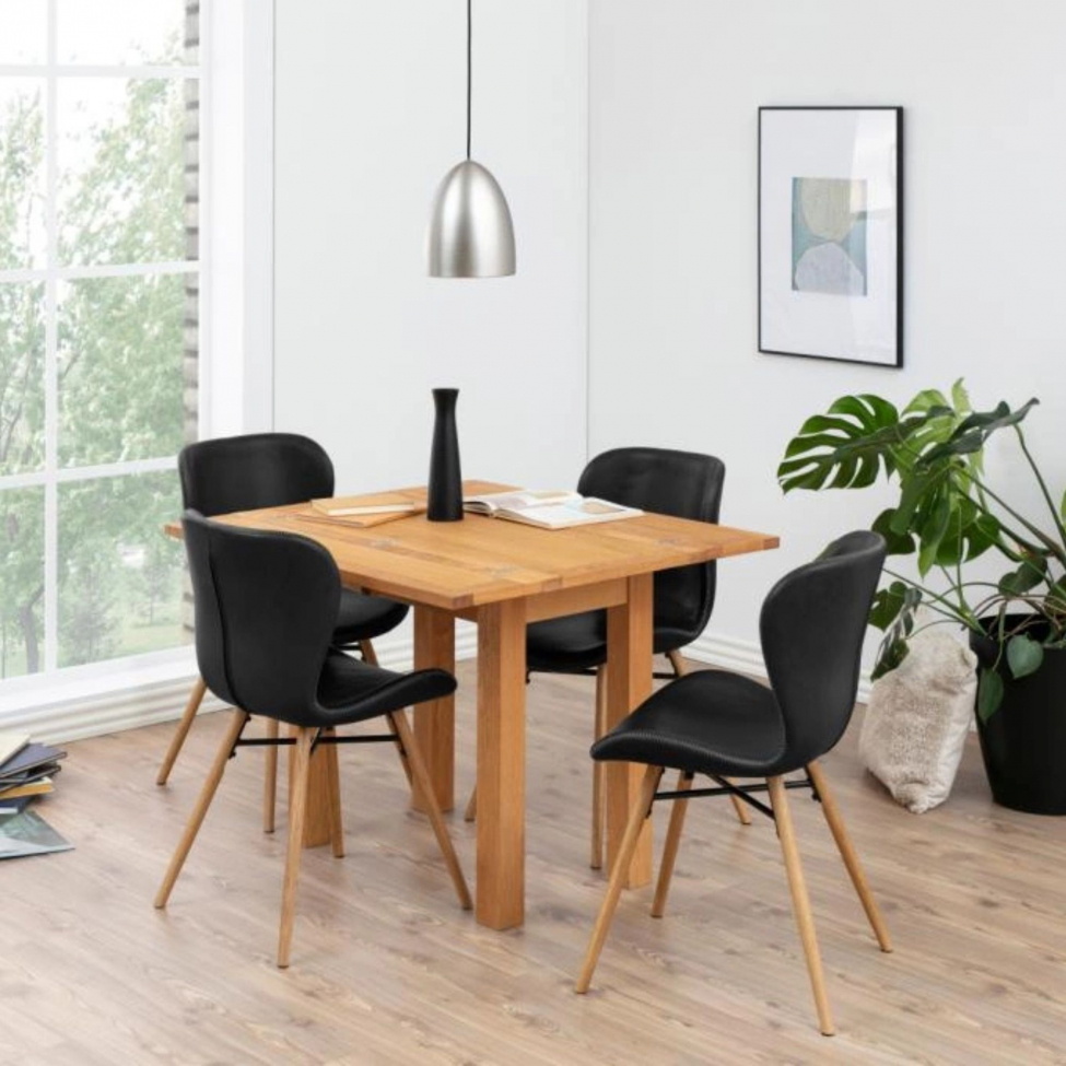 Sedia 'B&ouml;da' - Natur/Nero