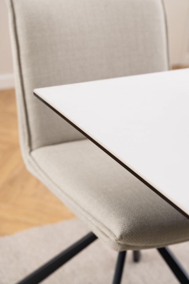 Tavolo da pranzo 'Heaven' 135x80cm - Bianco/Nero