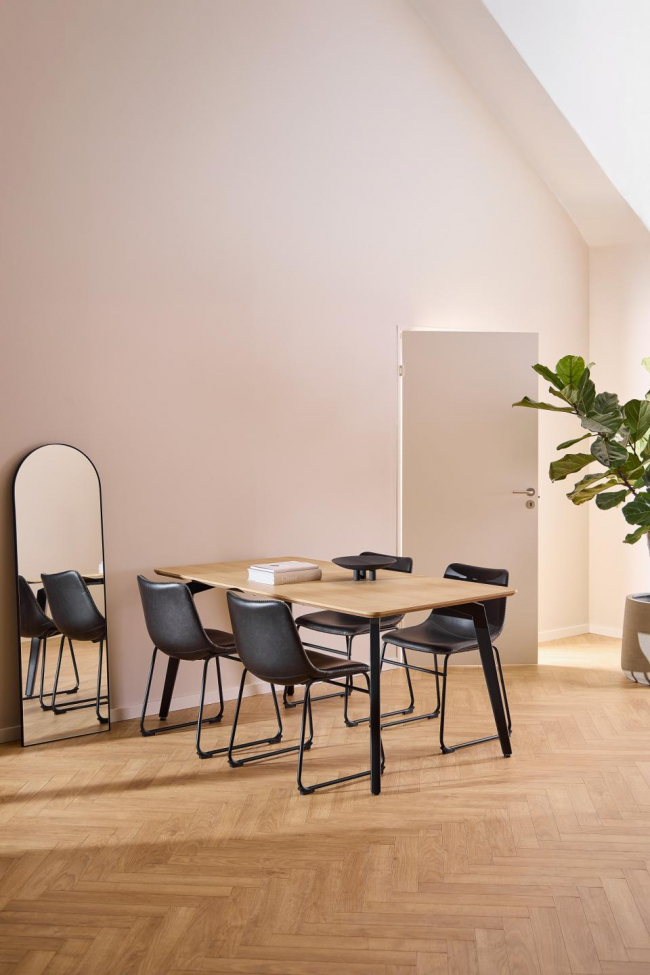 Tavolo da pranzo 'Cadiz' 160x90cm - Naturale/Nero