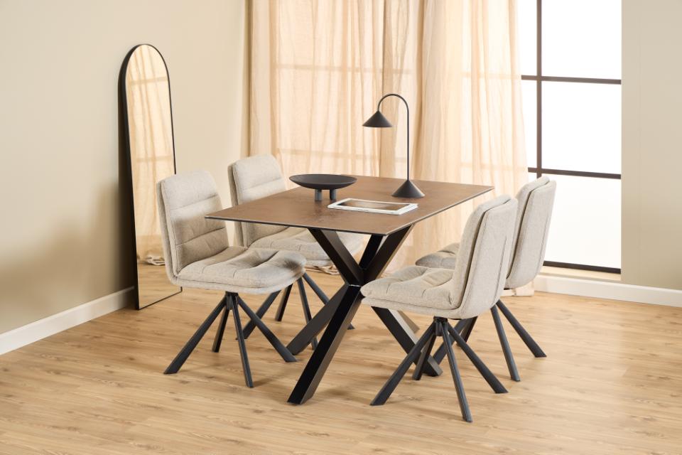 Tavolo da pranzo 'Heaven' 135x80cm - Marrone/Nero