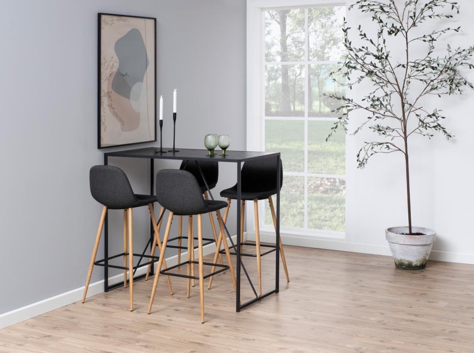 Sgabello da bar 'Soller' - Naturale/Grigio scuro