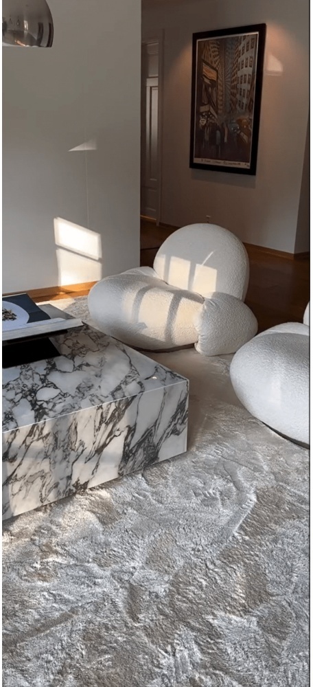Tappeto rotondo 'Aranga Super Soft' - Beige