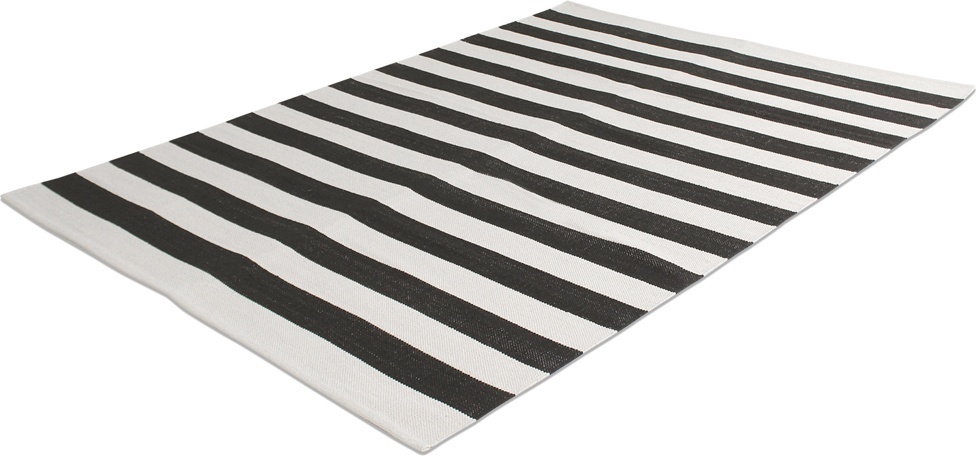 Tappeto in cotone 'Nilo' - Bianco/Nero