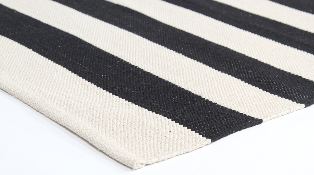 Tappeto in cotone 'Nilo' - Bianco/Nero