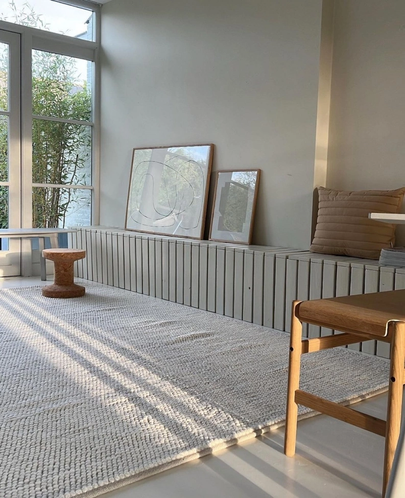 Tappeto in lana 'Avafors' - Beige