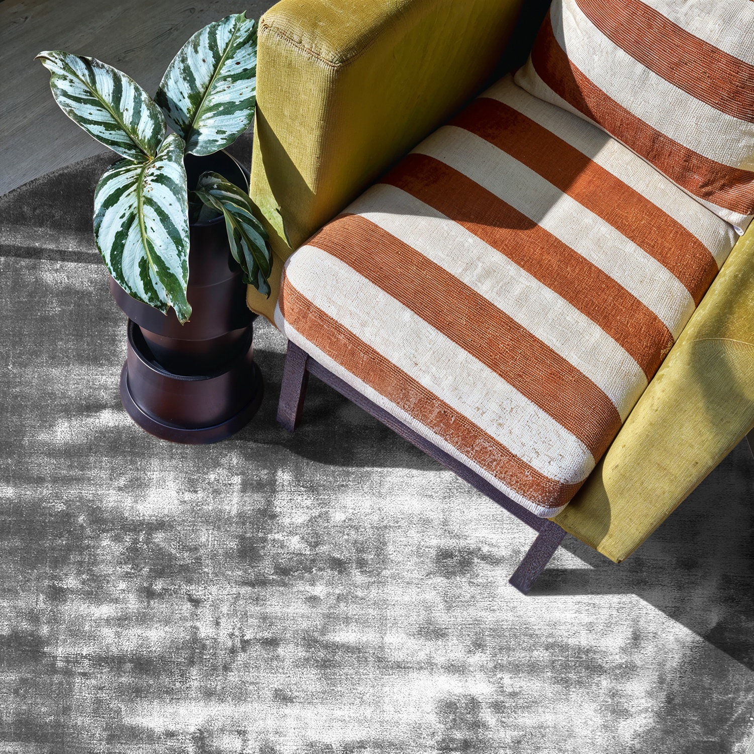 Tappeto rotondo 'Jodhpur' - Grigio
