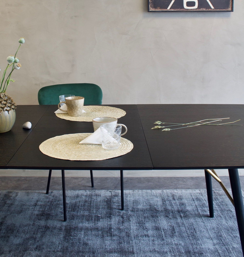 Tavolo da pranzo con prolunghe 'Dawn' 180-230x105cm - Nero